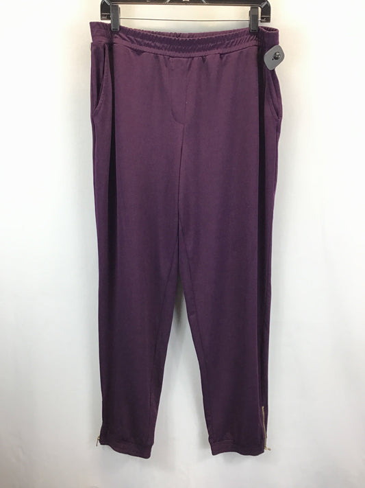 Pants Linen By Susan Graver In Purple, Size: M