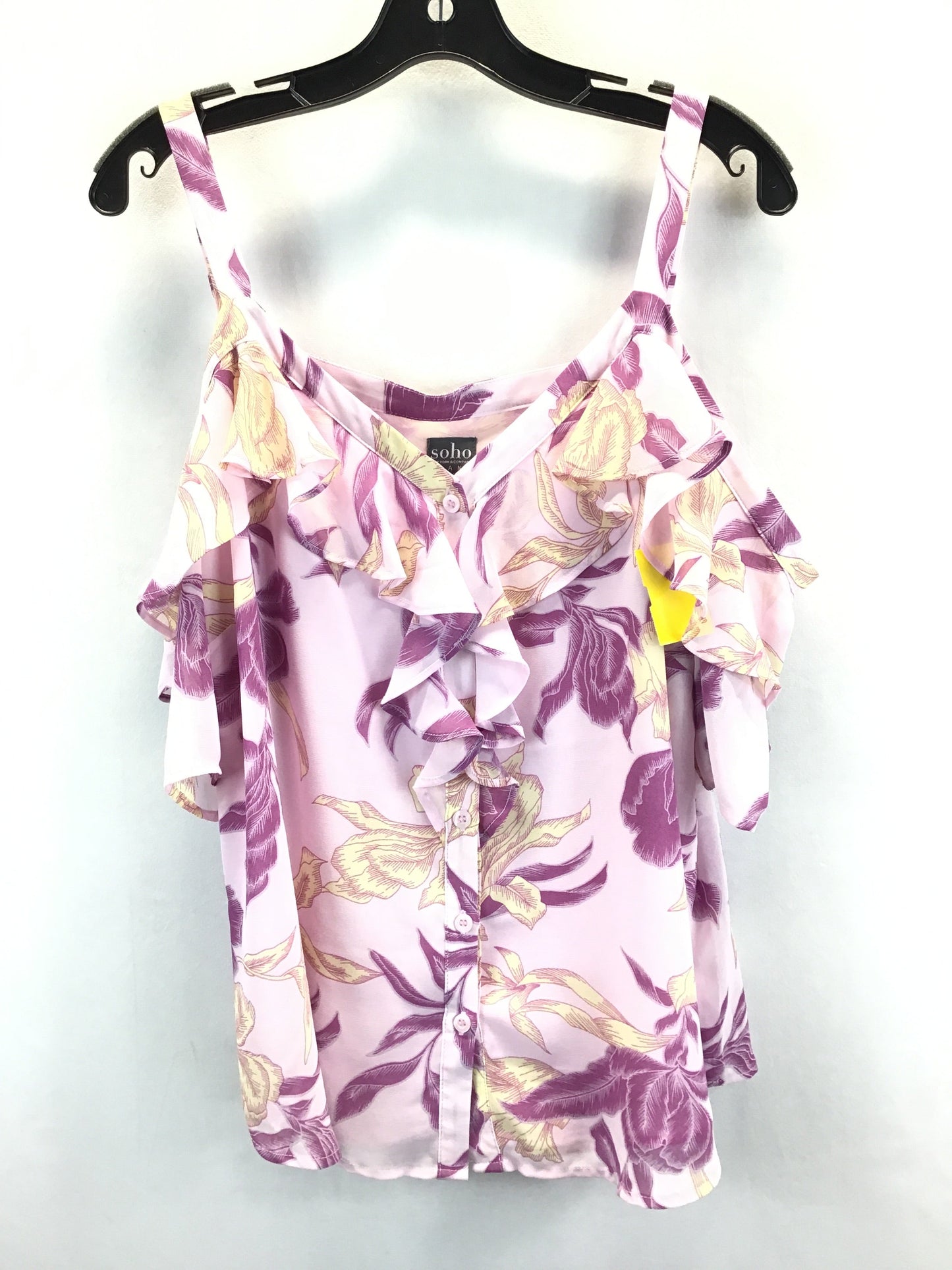 Floral Top Short Sleeve New York And Co, Size L