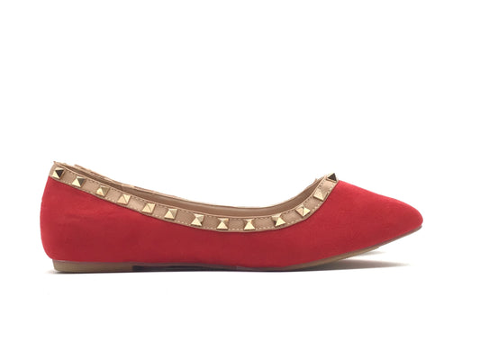 Red Shoes Flats Clothes Mentor, Size 8.5