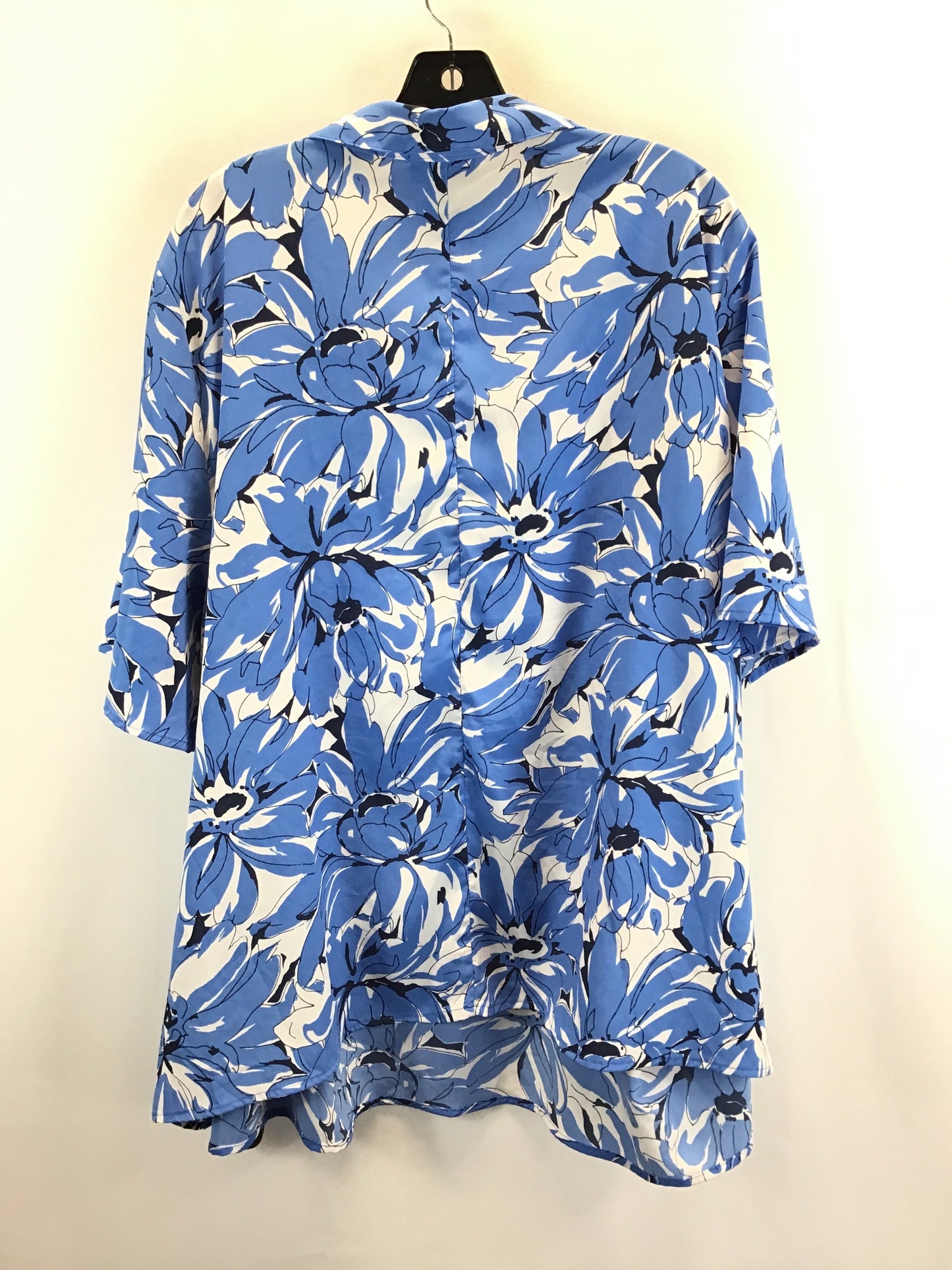 Floral Print Top Short Sleeve Catherines, Size 3x