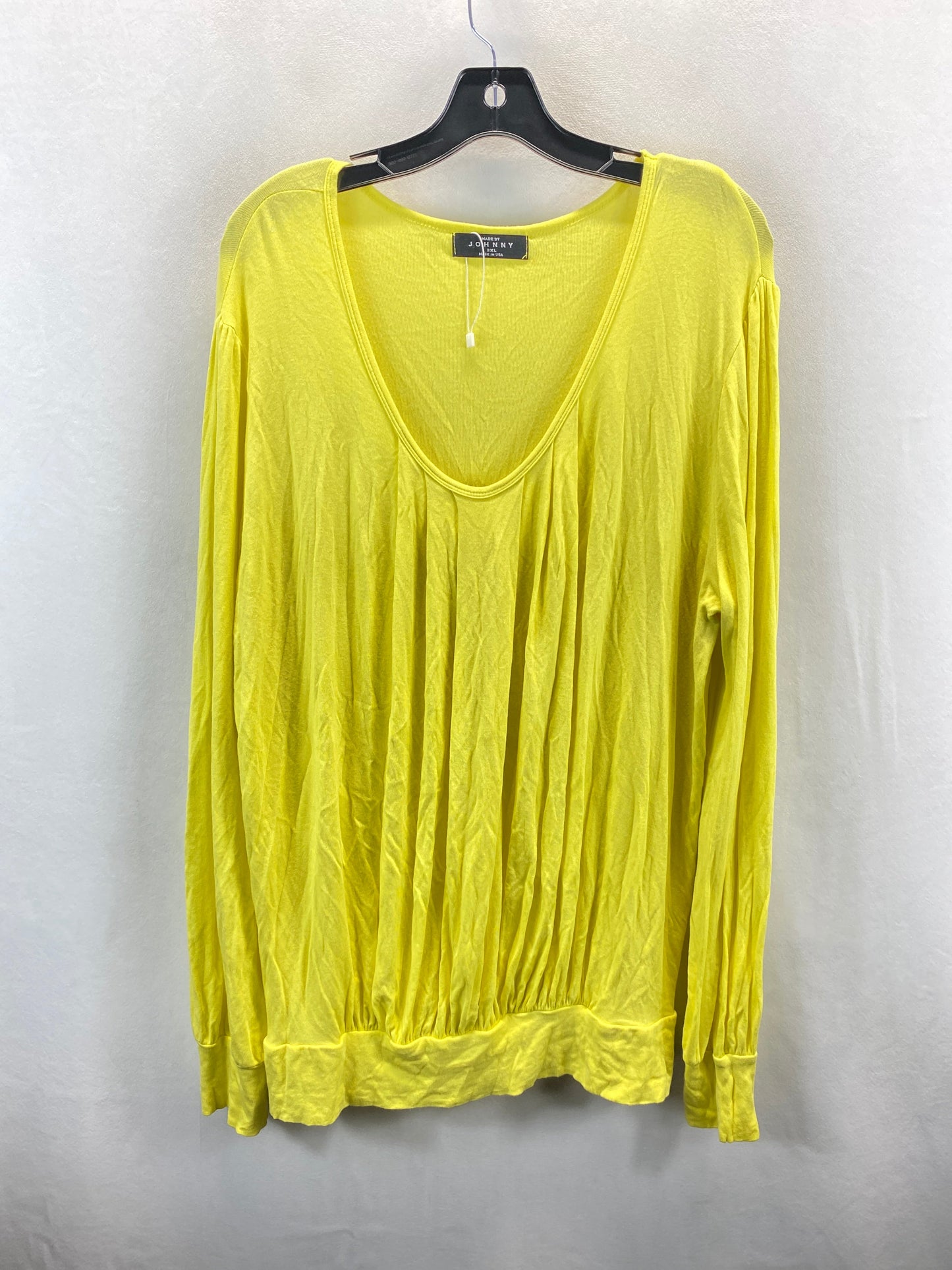 Top Long Sleeve By Clothes Mentor In Yellow, Size: 3x