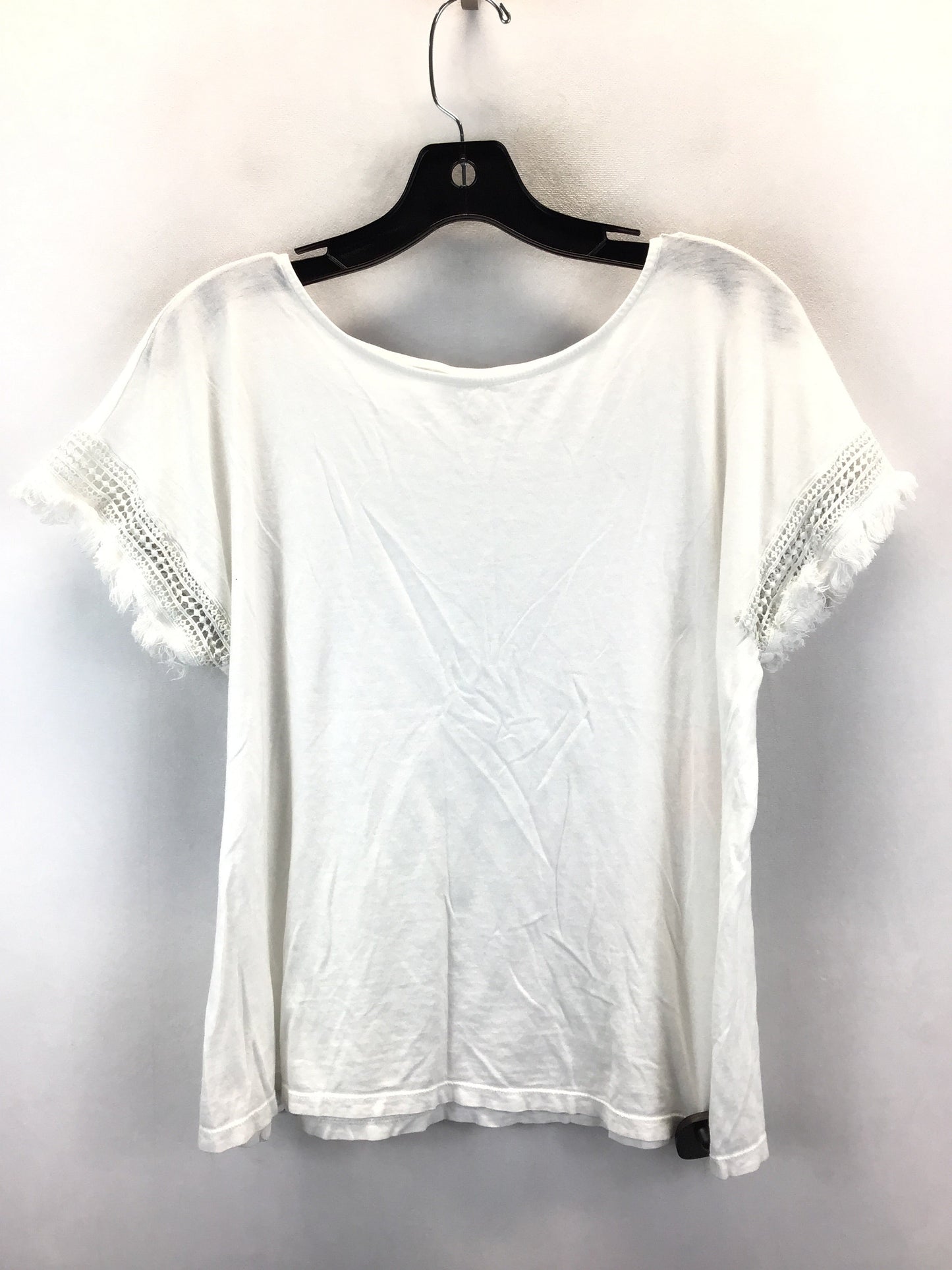 White Top Short Sleeve Basic Loft, Size M