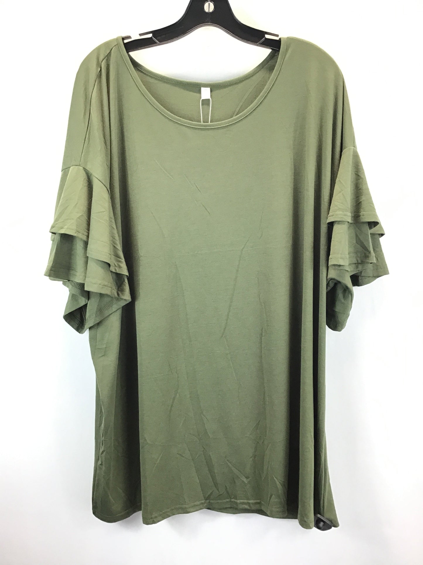 Green Top Short Sleeve Basic Clothes Mentor, Size 4x