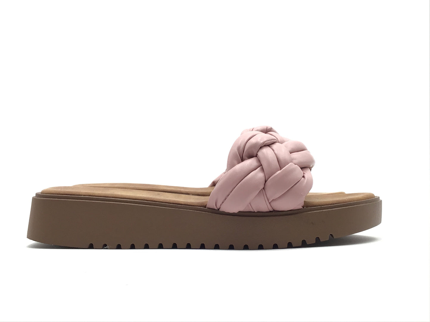 Pink Sandals Flats Rouge, Size 9