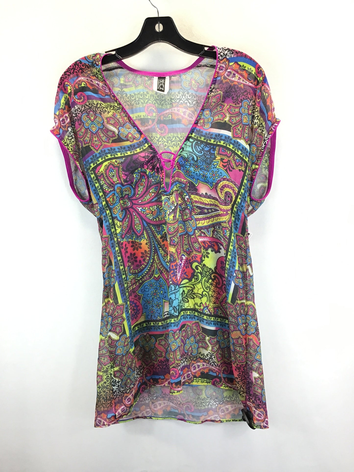 Multi-colored Swimwear Cover-up Clothes Mentor, Size Petite   S