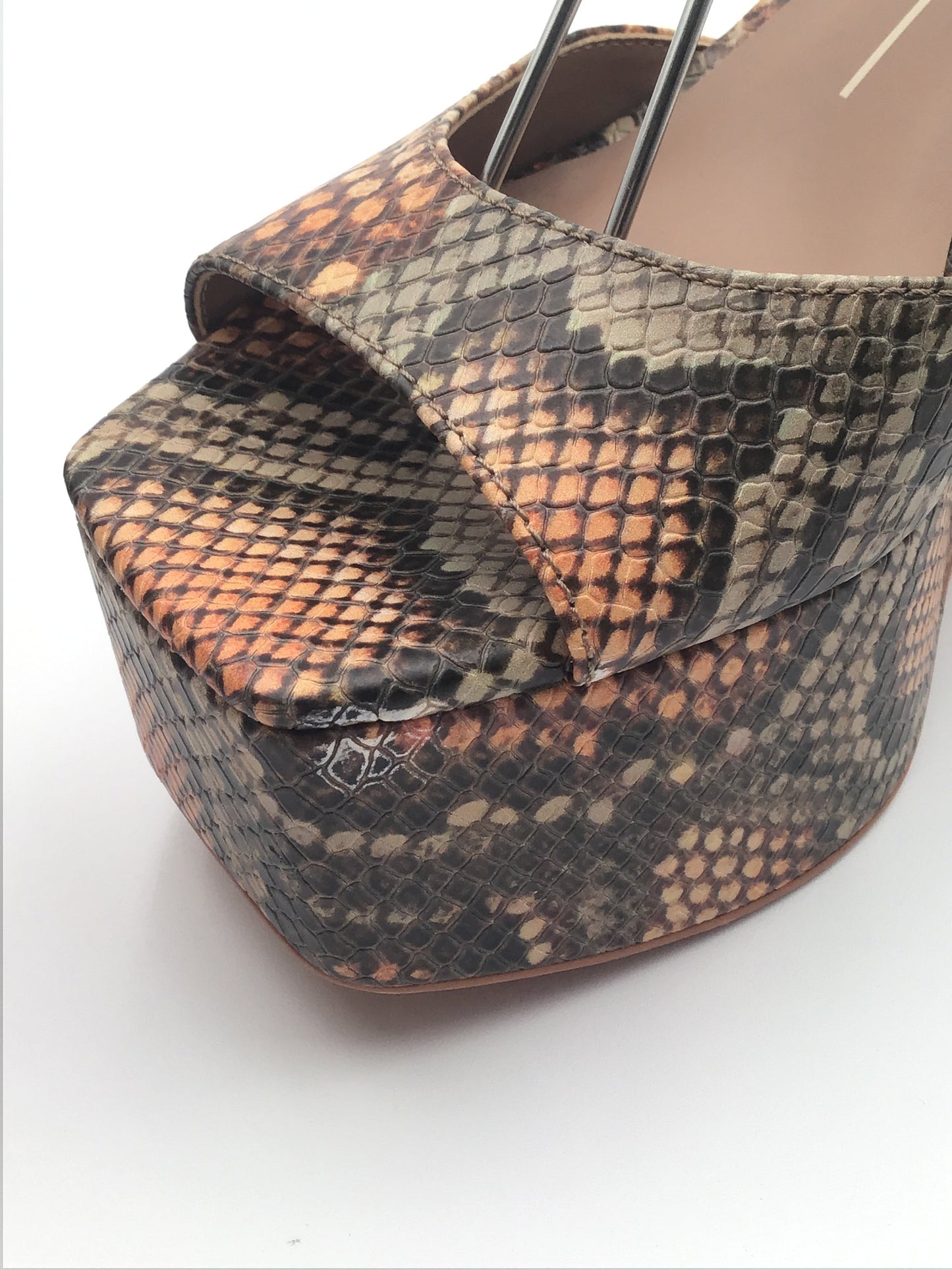 Snakeskin Print Sandals Heels Wedge Dolce Vita, Size 7