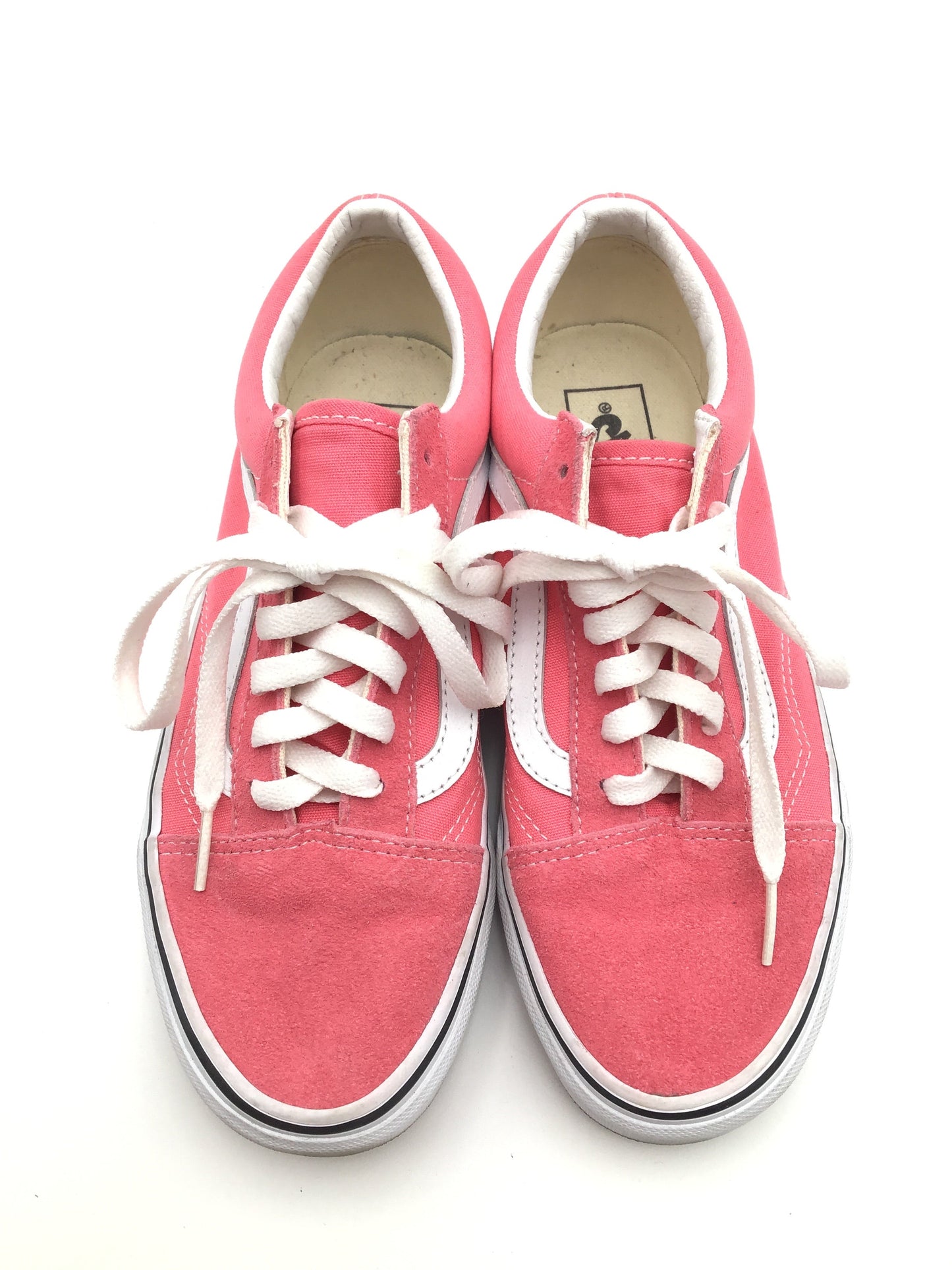 Pink & White Shoes Sneakers Vans, Size 7