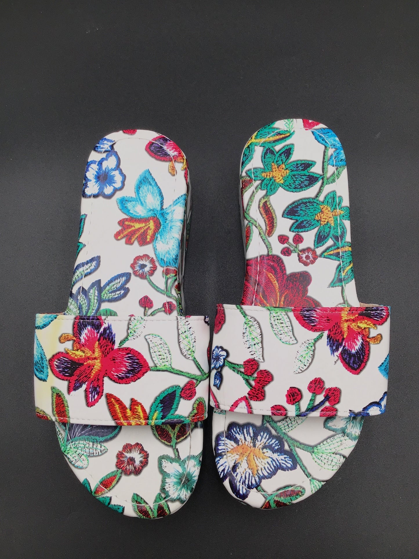 Floral Print Sandals Heels Block Clothes Mentor, Size 8.5