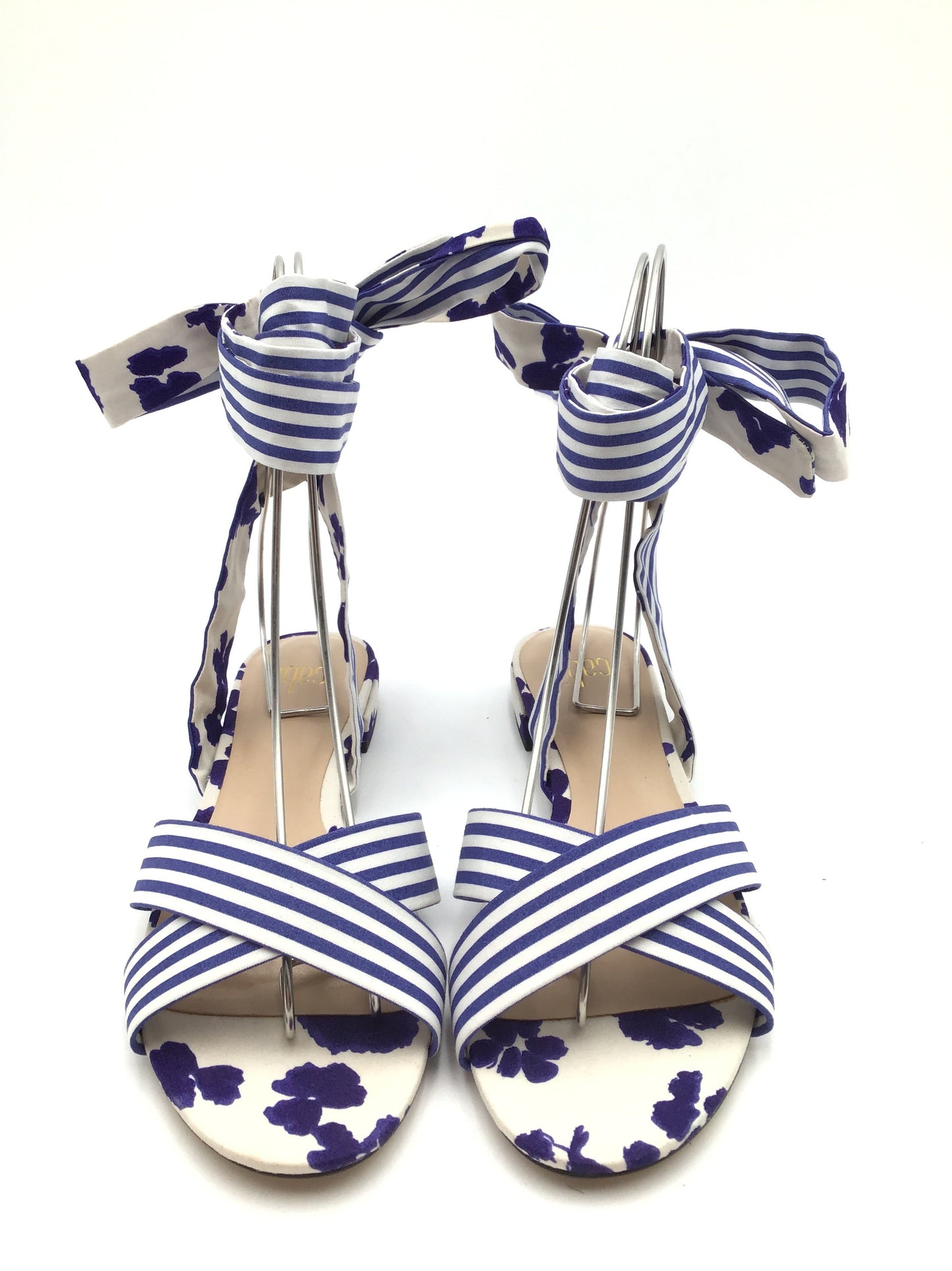 Sandals Flats By Cabi In Blue & White, Size: 7