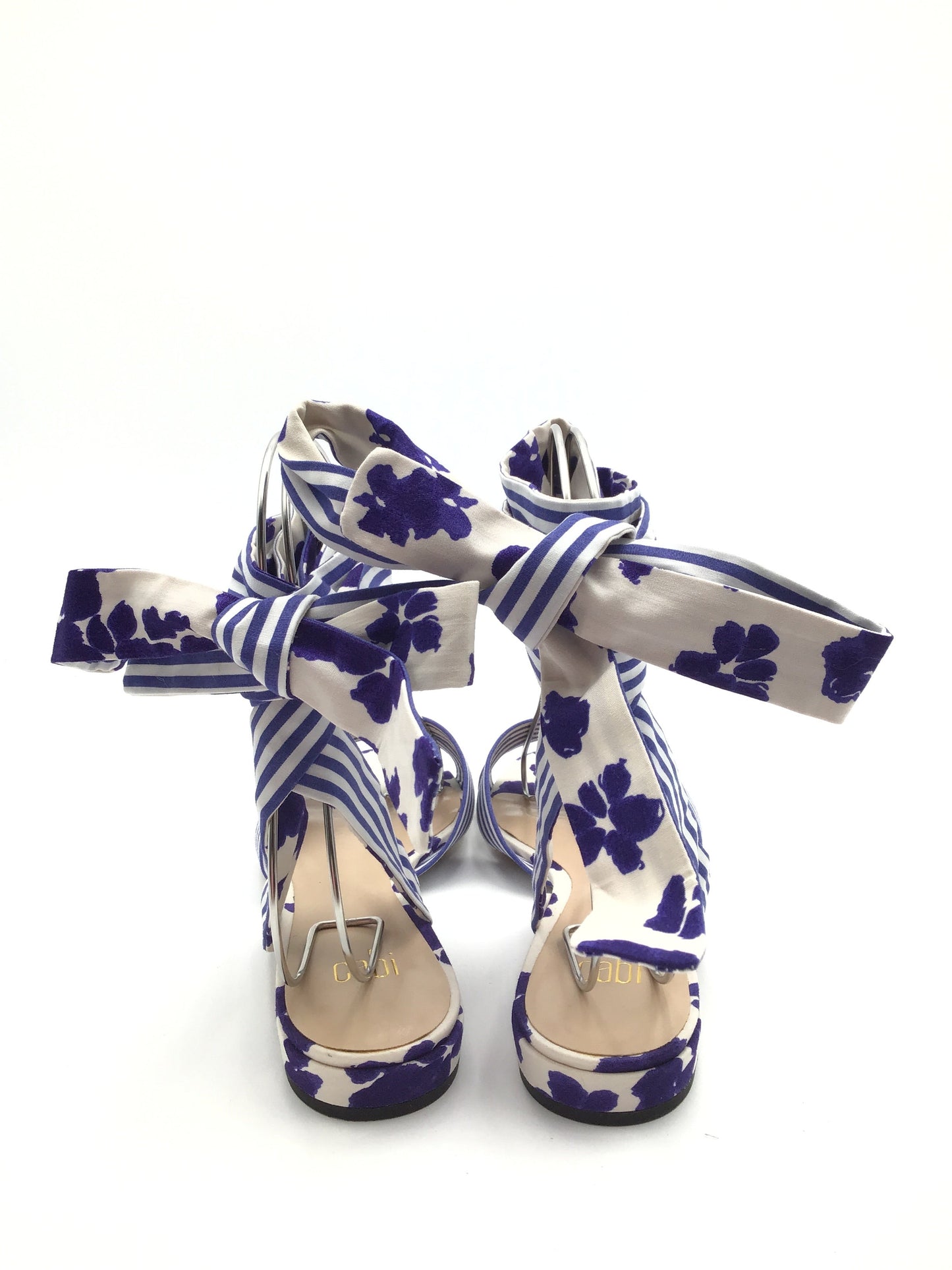 Sandals Flats By Cabi In Blue & White, Size: 7