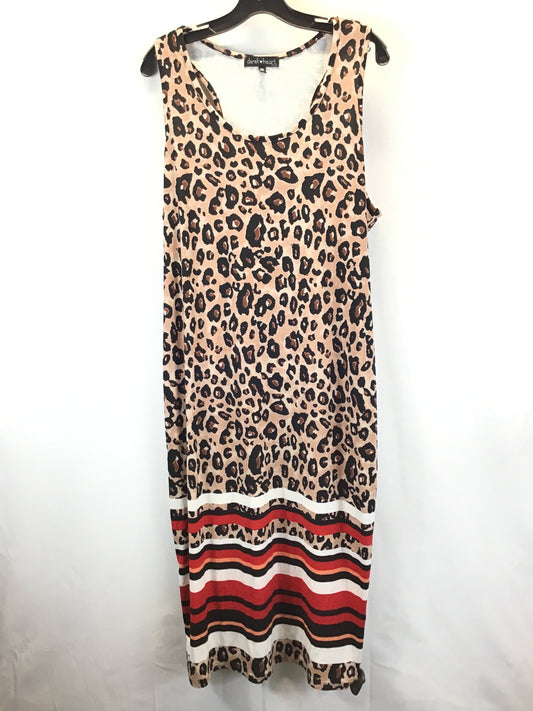 Leopard Print Dress Casual Maxi Derek Heart, Size 2x