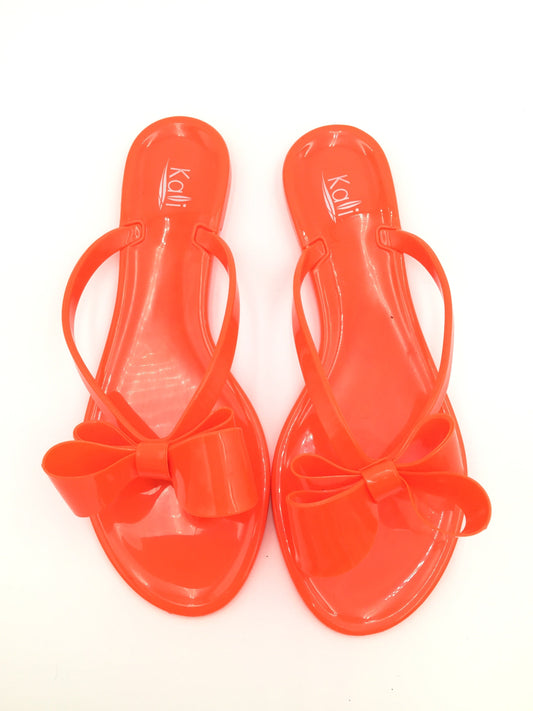 Orange Sandals Flats Clothes Mentor, Size 10