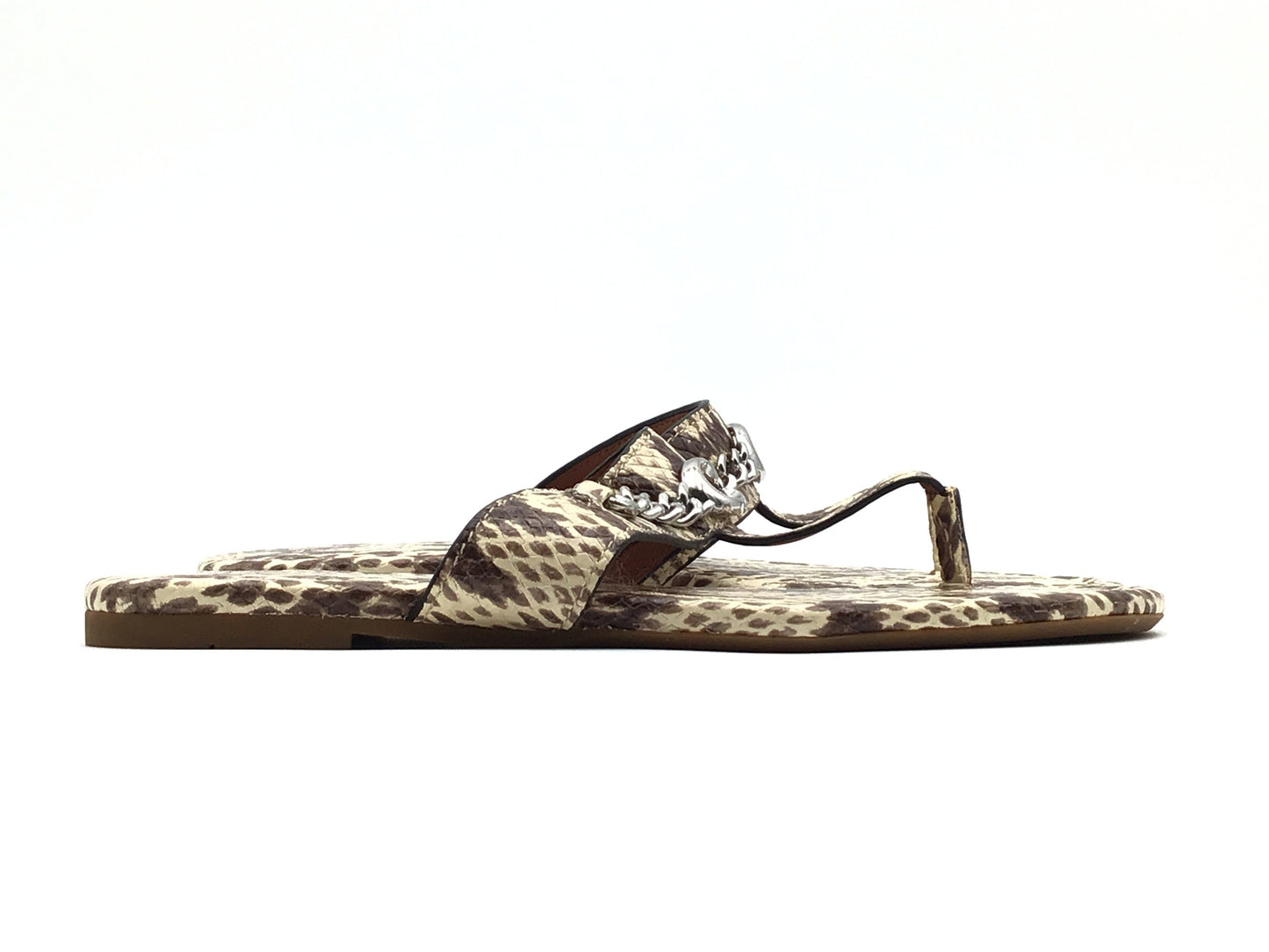 Snakeskin Print Sandals Designer Coach, Size 7.5