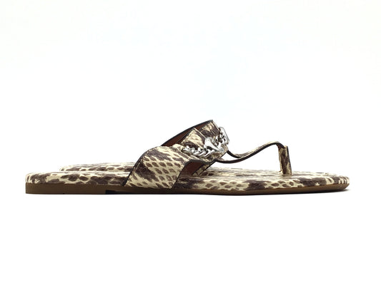 Snakeskin Print Sandals Designer Coach, Size 7.5
