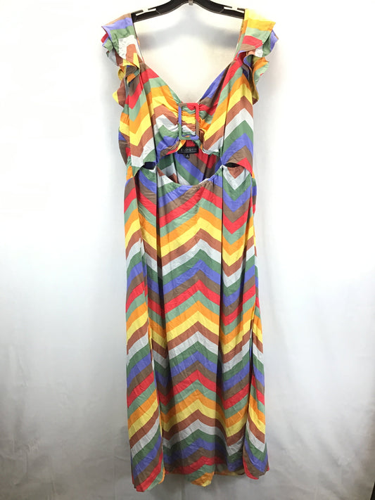 Striped Pattern Dress Casual Maxi Eloquii, Size 1x