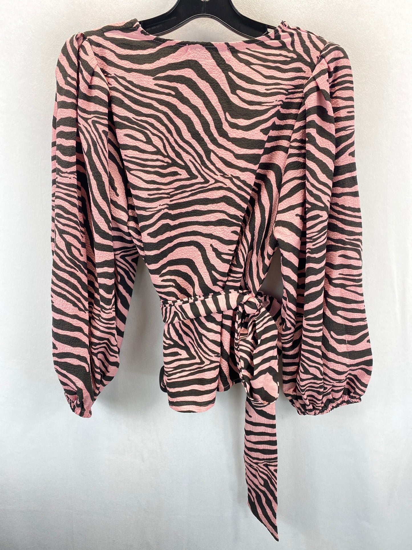 Black & Pink Top Long Sleeve Clothes Mentor, Size S