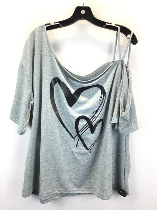 Grey Top Short Sleeve Shein, Size 4x