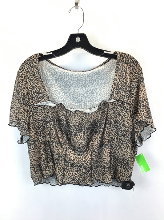 Leopard Print Top Short Sleeve Shein, Size 3x