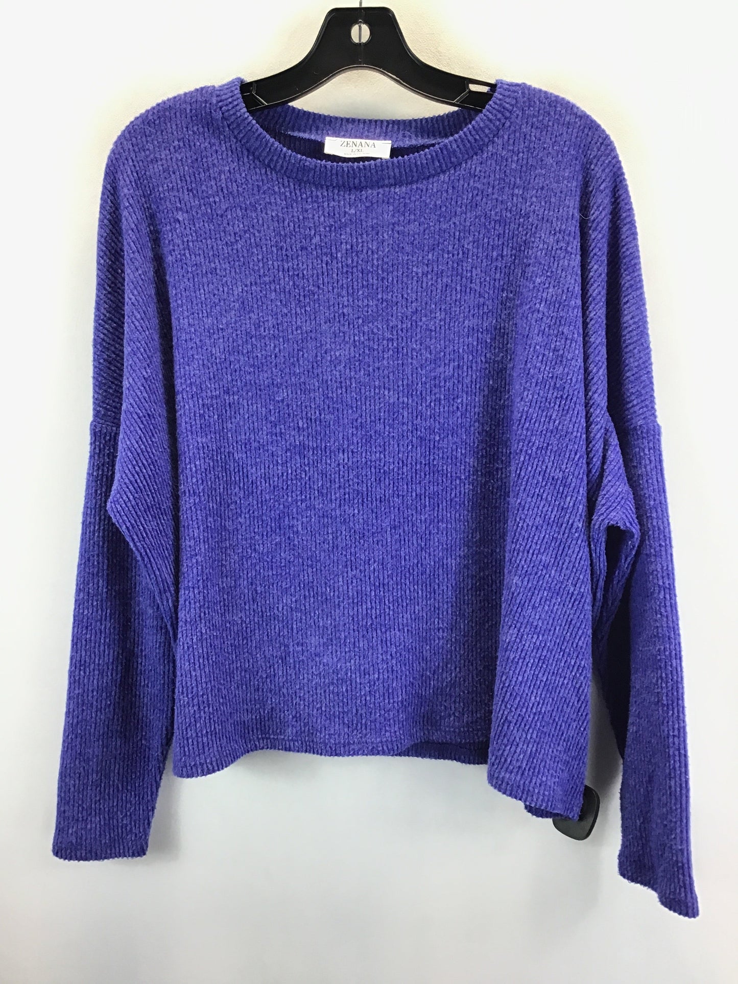 Sweater By Zenana Outfitters In Blue, Size: L