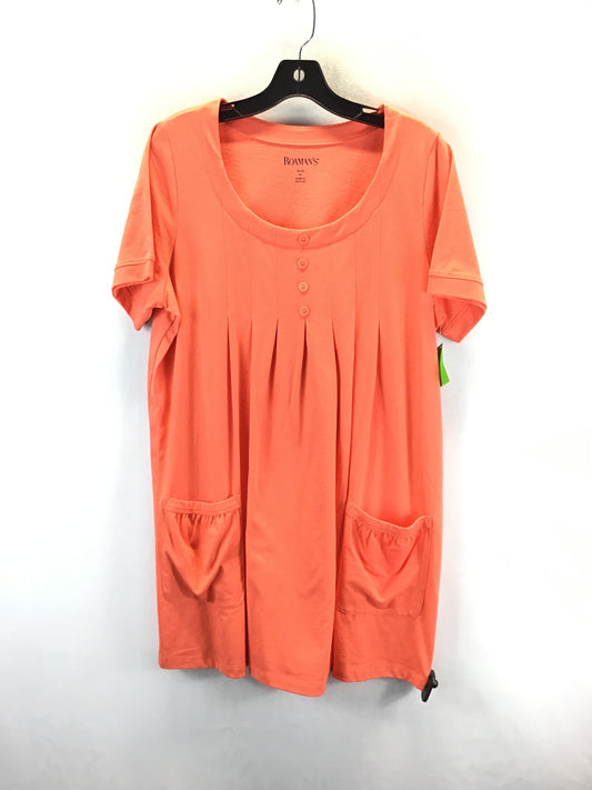 Dress Casual Short By Roamans In Orange, Size: M