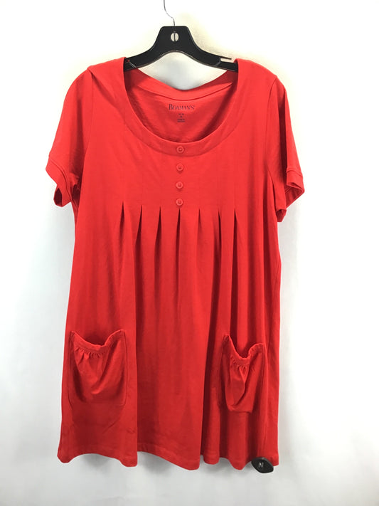 Dress Casual Short By Roamans In Red, Size: M