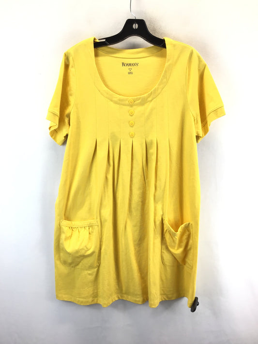 Dress Casual Short By Roamans In Yellow, Size: M