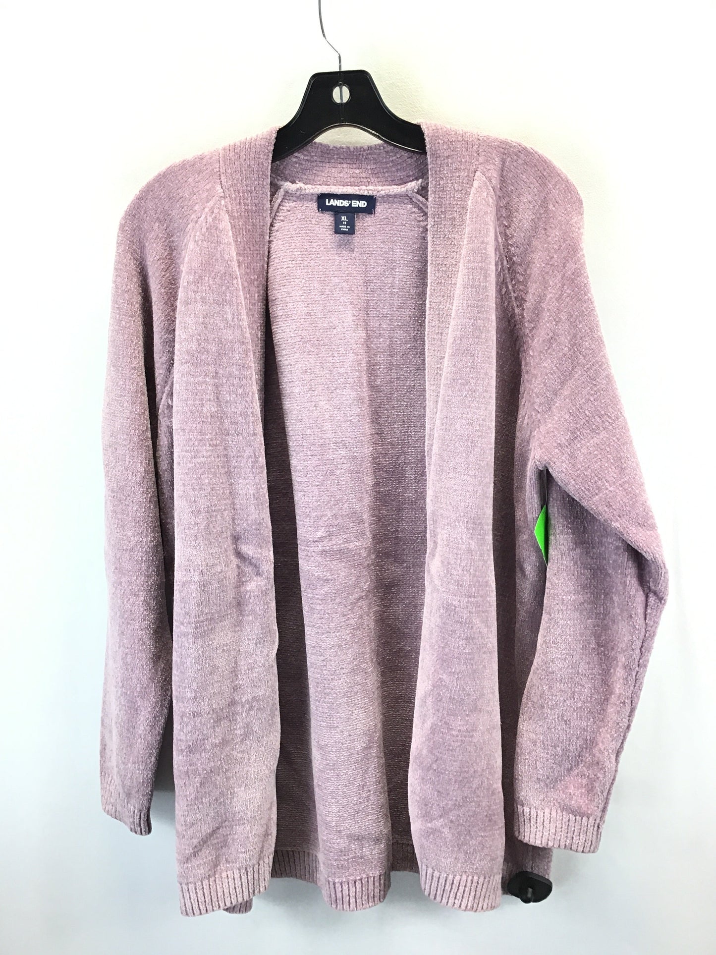 Sweater Cardigan By Lands End In Purple, Size: Xl