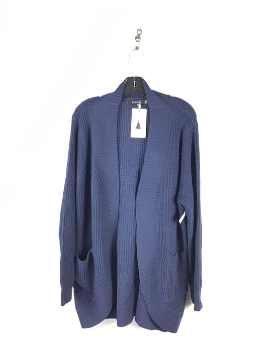 Sweater Cardigan By Clothes Mentor In Navy, Size: 2x