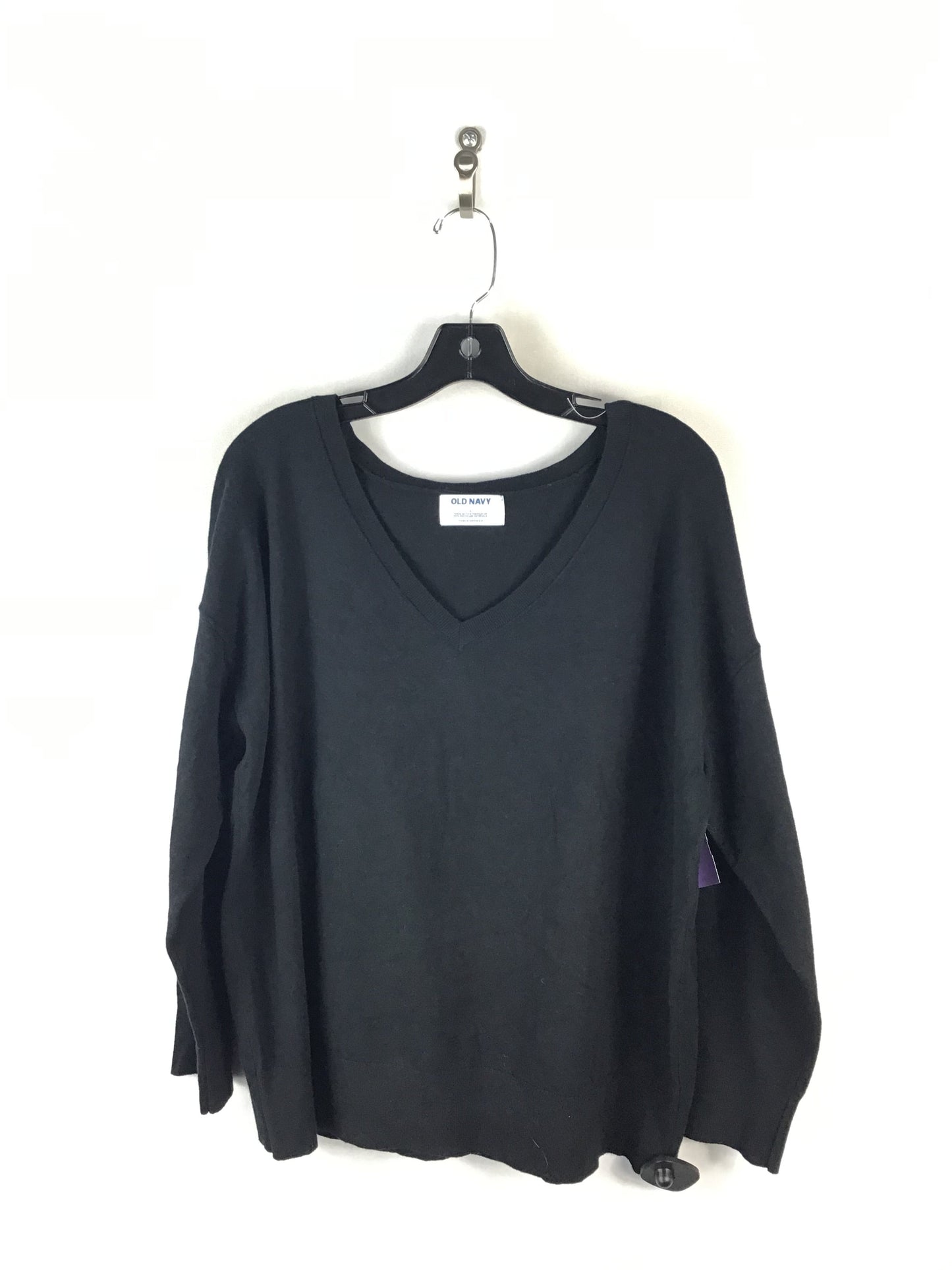 Top Long Sleeve Basic By Old Navy In Black, Size: L