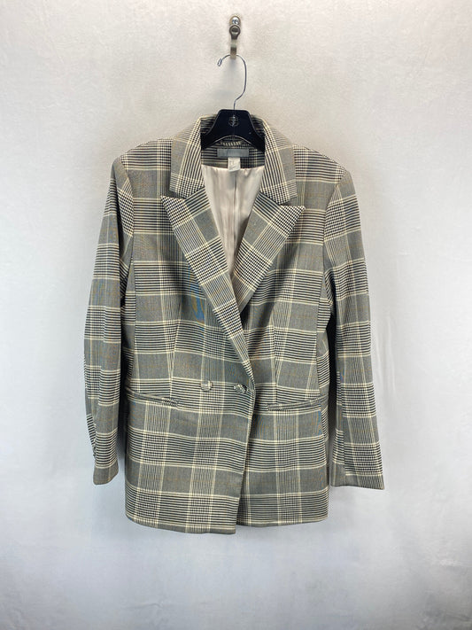 Blazer By H&m In Plaid Pattern, Size: 10