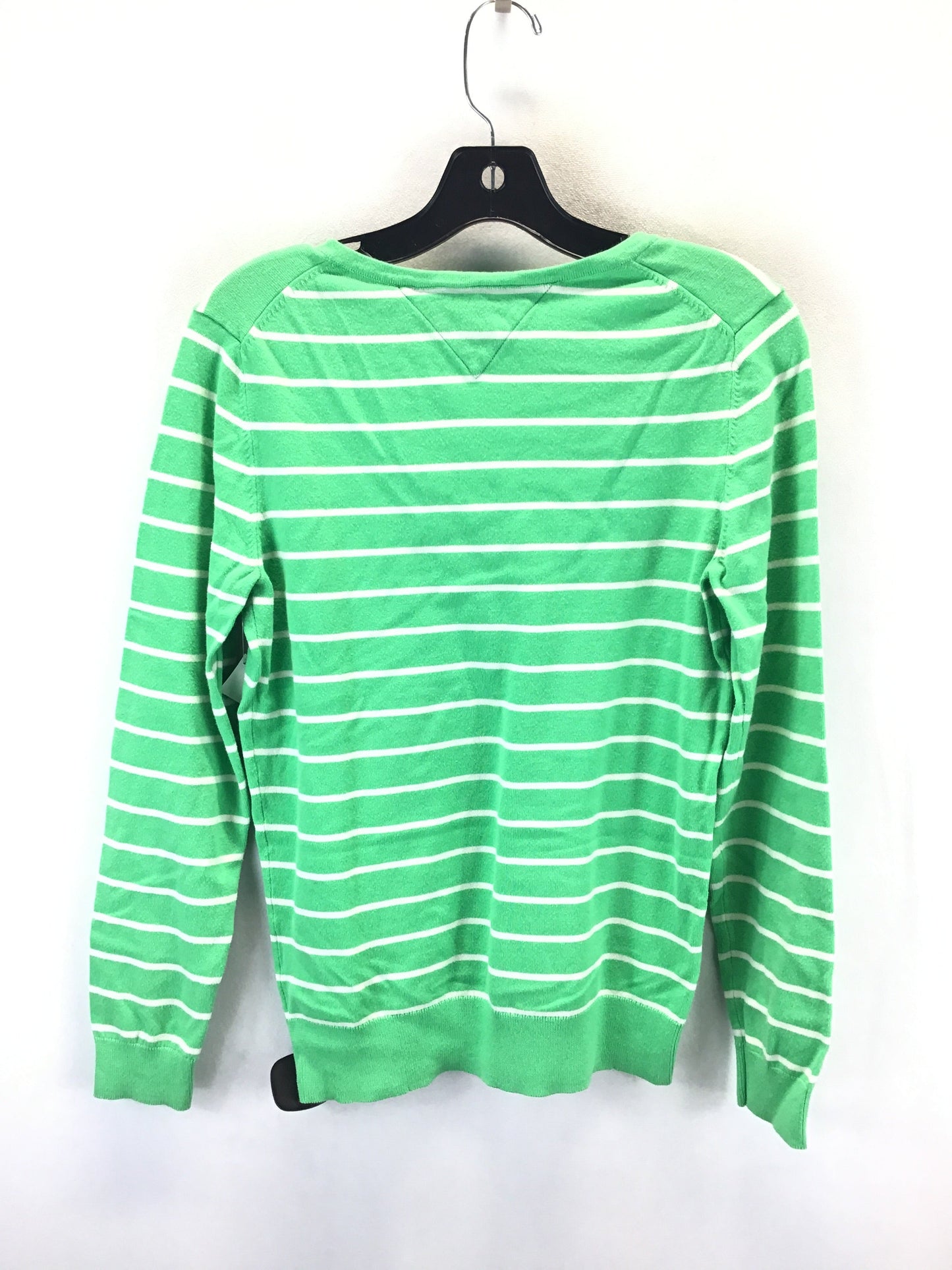 Sweater By Tommy Hilfiger In Green & White, Size: M