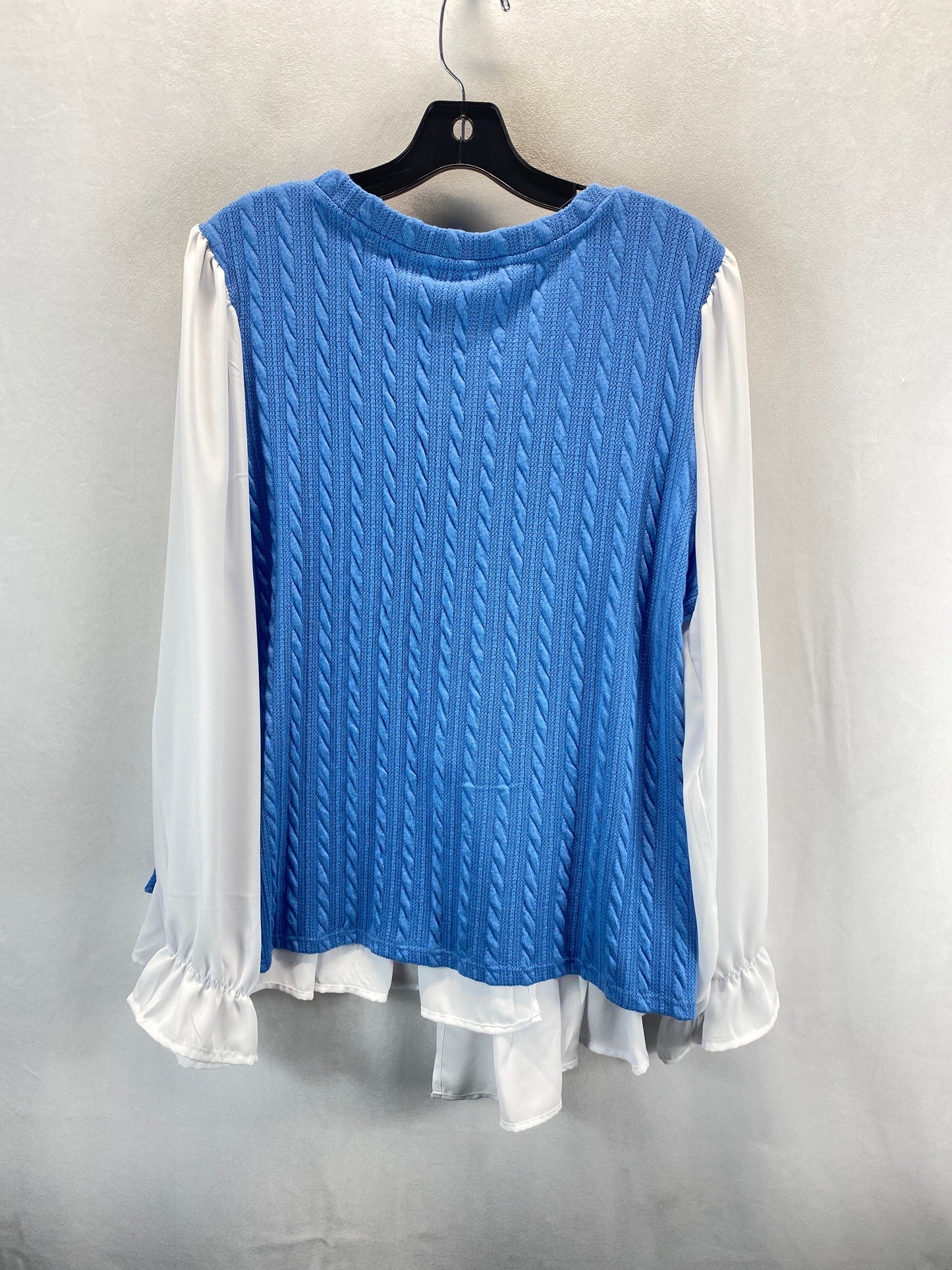 Top Long Sleeve By Ashley Stewart In Blue, Size: 18