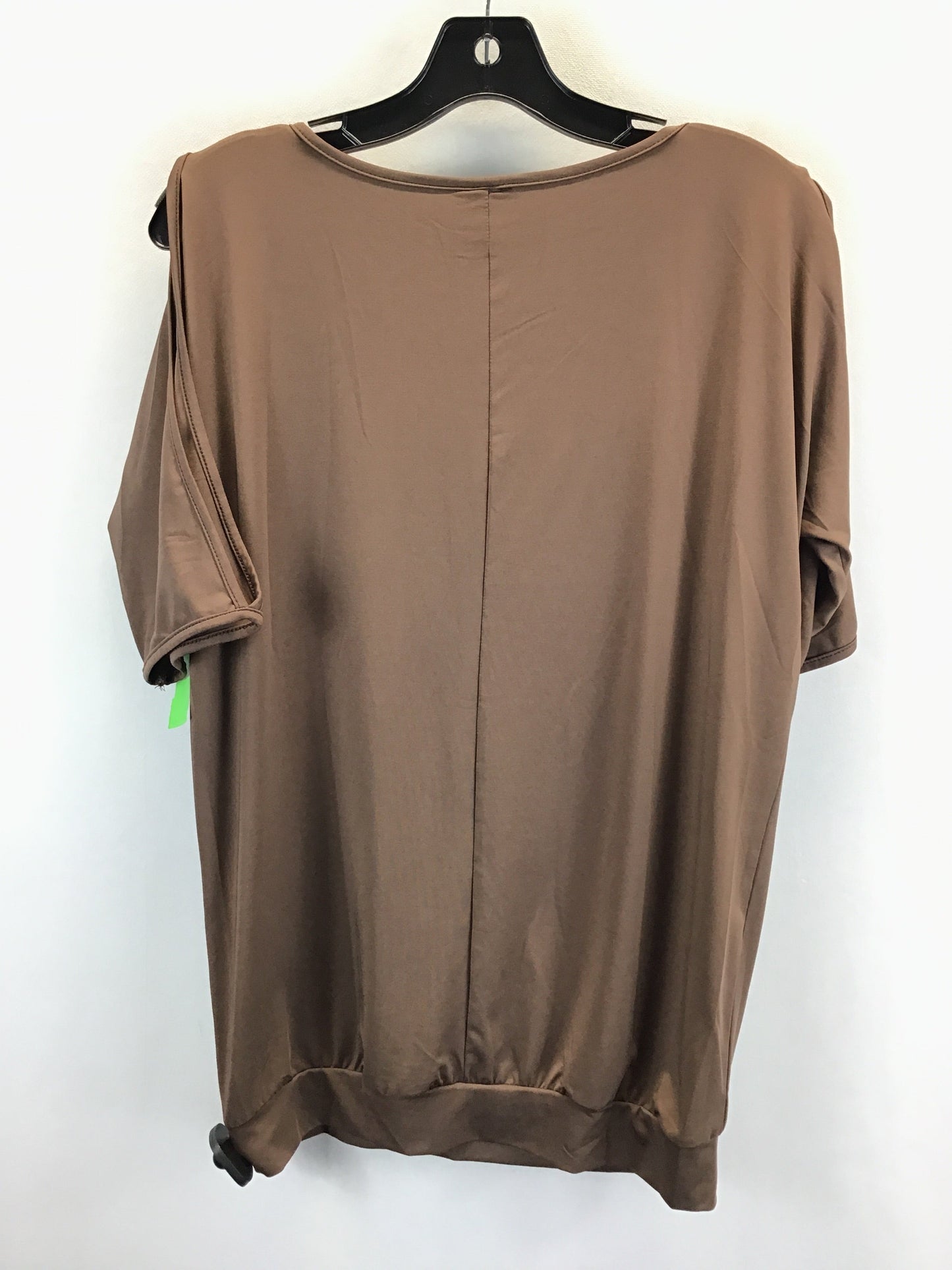 Brown Top Short Sleeve Clothes Mentor, Size S