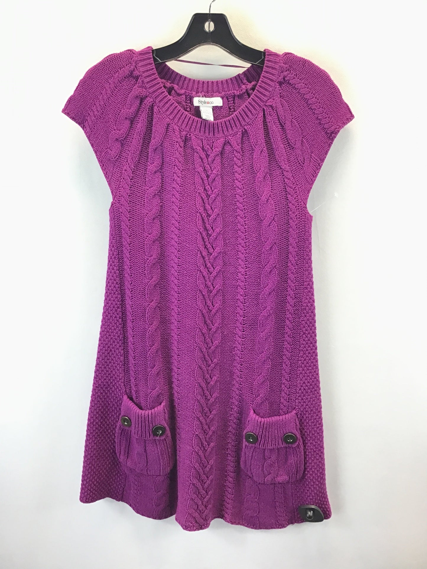 Dress Sweater By Style And Company In Purple, Size: M