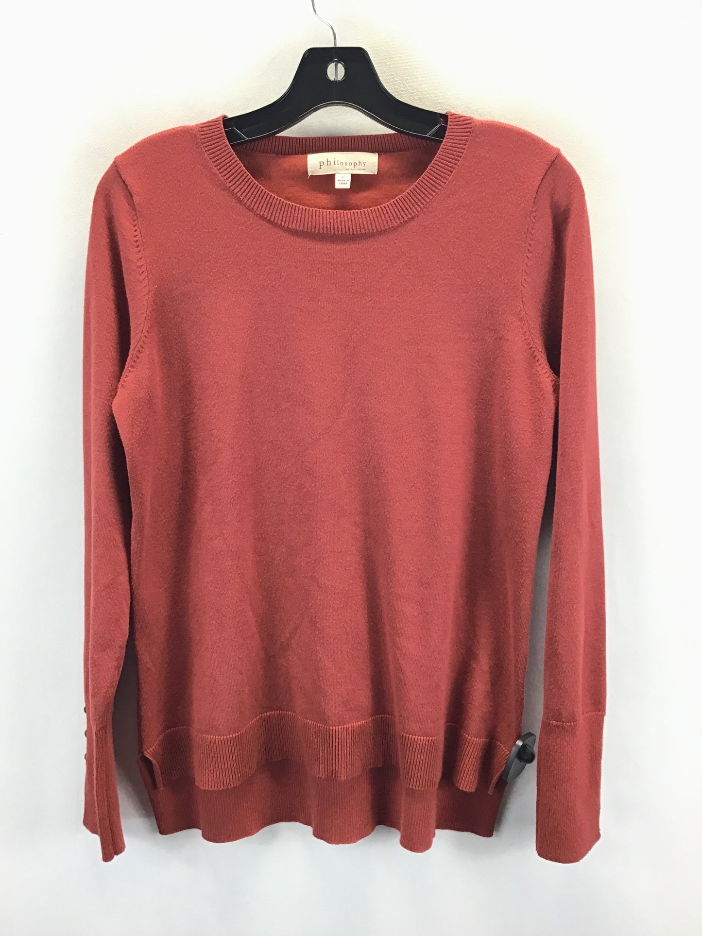 Sweater By Philosophy In Orange, Size: L