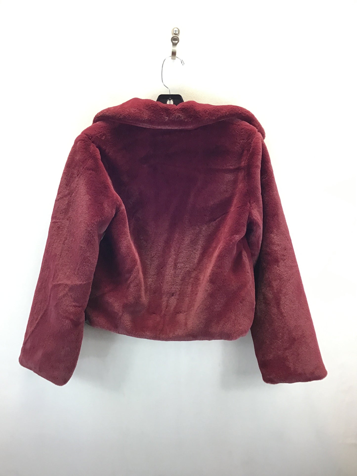 Coat Faux Fur & Sherpa By A New Day In Red, Size: Xs