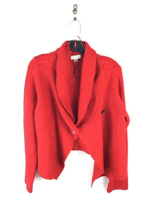 Cardigan By Calvin Klein In Red, Size: L