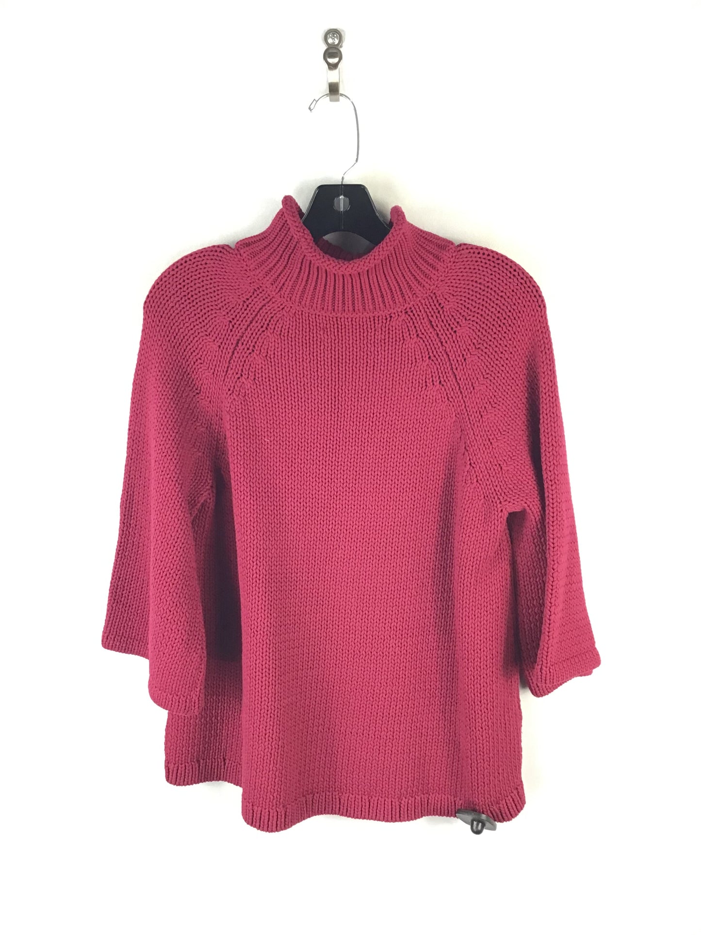 Sweater Short Sleeve By Loft In Pink, Size: M