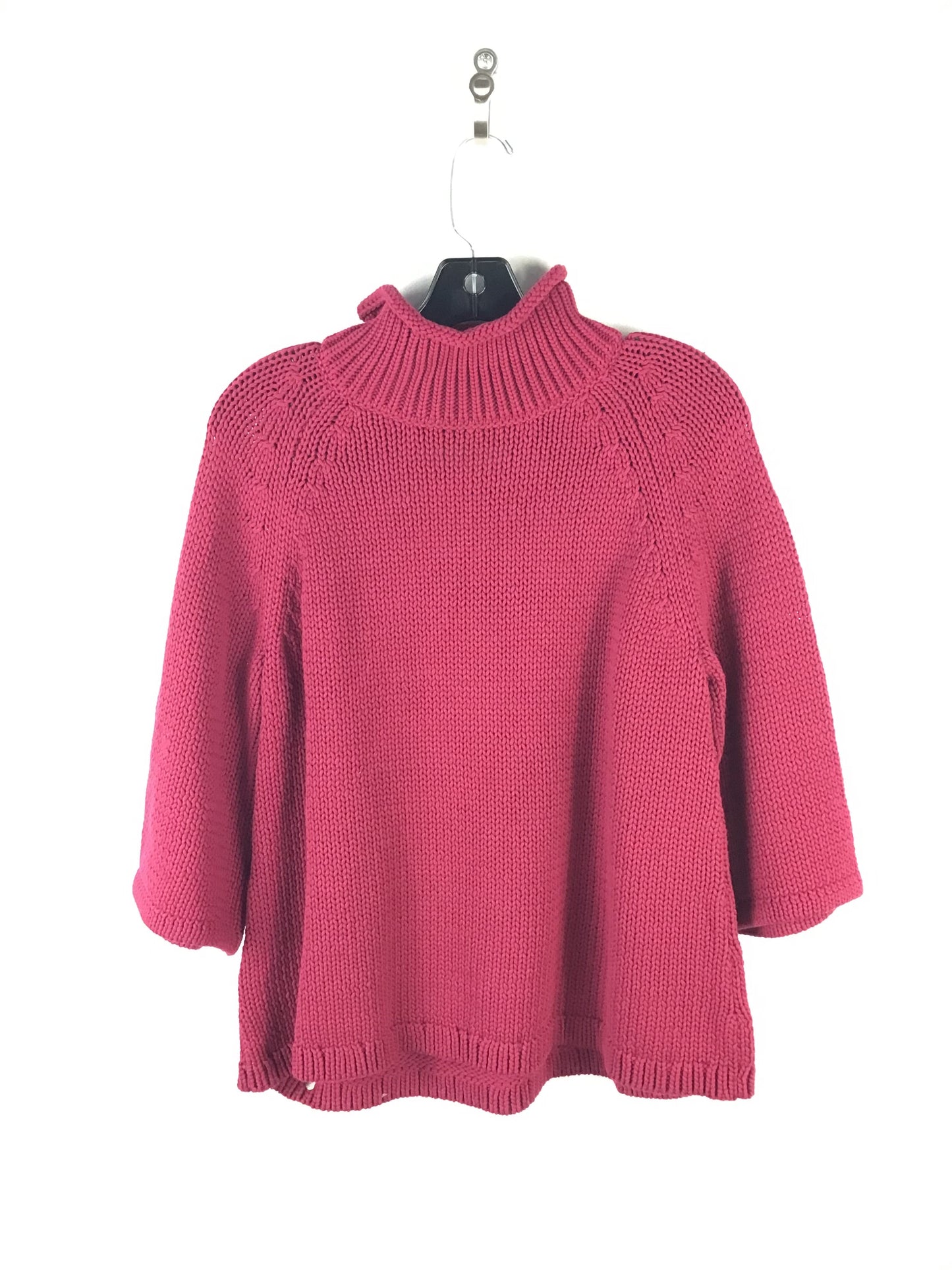 Sweater Short Sleeve By Loft In Pink, Size: M