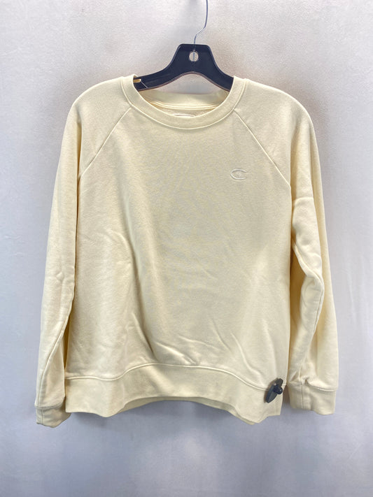 Sweatshirt Crewneck By Champion In Cream, Size: M