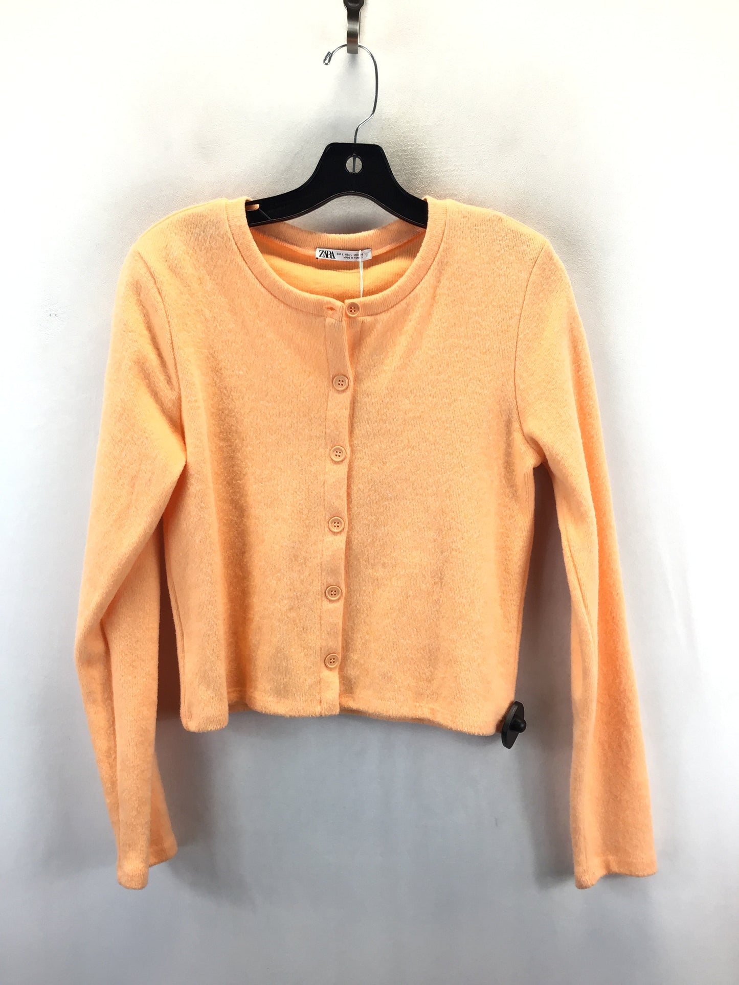 Cardigan By Zara In Orange, Size: L