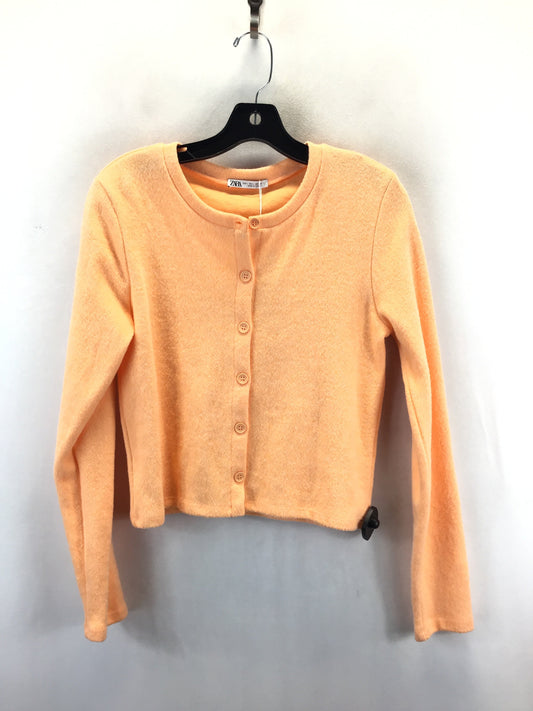 Cardigan By Zara In Orange, Size: L