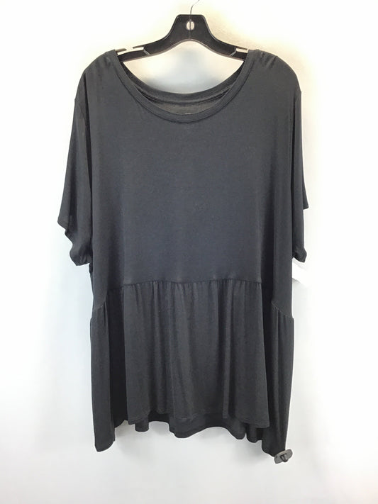 Top Short Sleeve Basic By Maurices In Black, Size: 3x