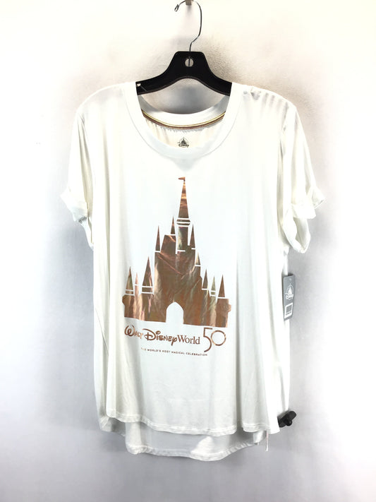 Top Short Sleeve By Disney Store In White, Size: Xl