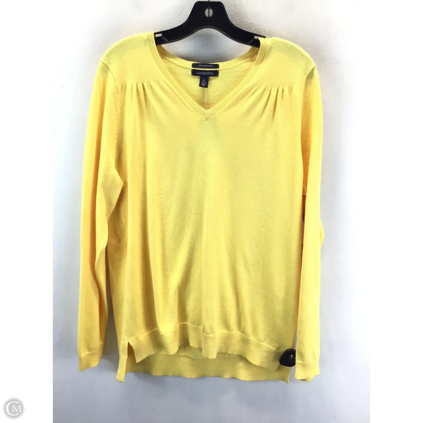 Sweater By Lands End In Yellow, Size: L