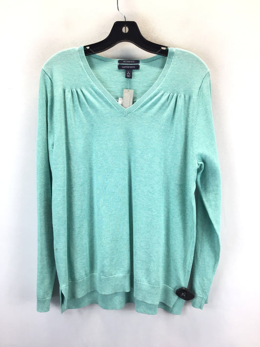 Sweater By Lands End In Green, Size: L