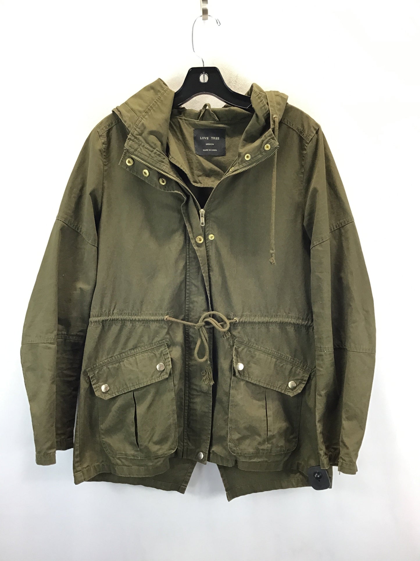 Jacket Utility By Love Tree In Green, Size: M