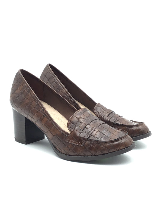 Shoes Heels Block By Clothes Mentor In Brown, Size: 8