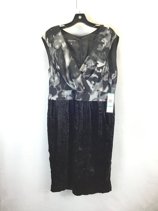 Dress Casual Midi By Jones New York In Black & Grey, Size: 18