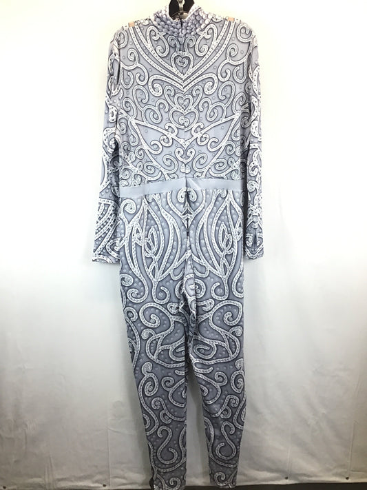 Grey & White Jumpsuit Shein, Size Xl